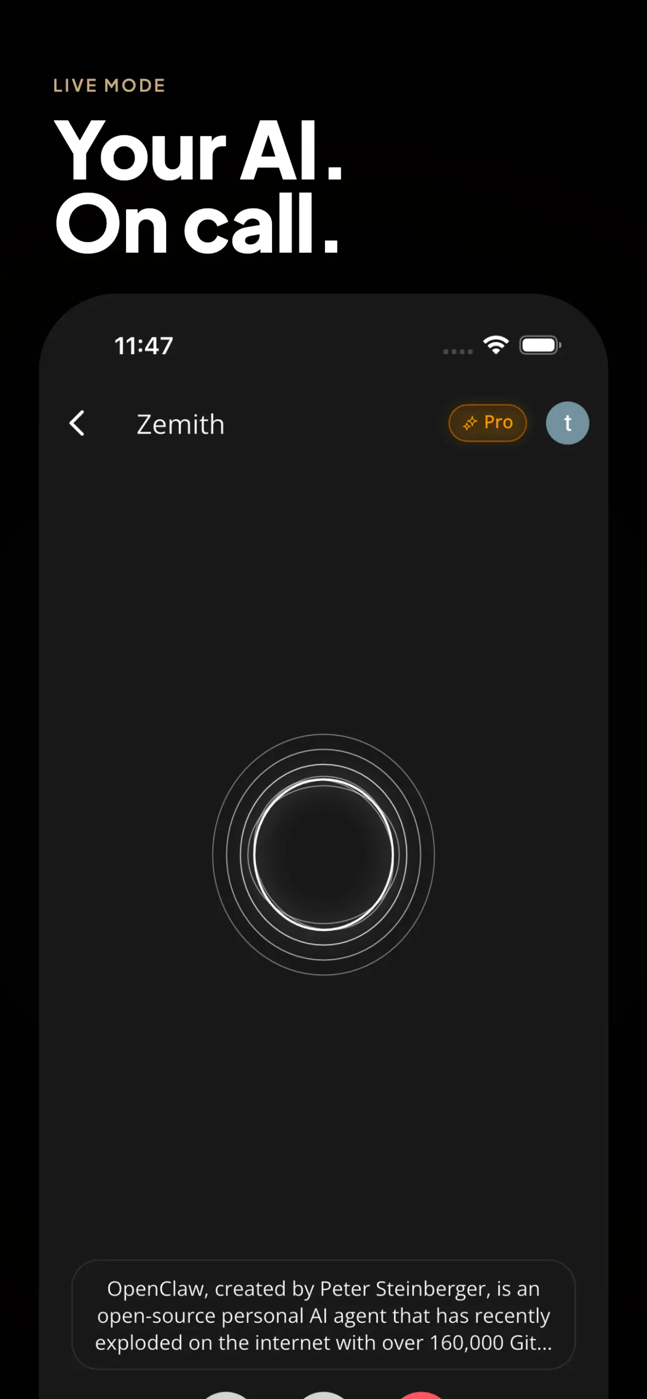 Zemith Live Mode - Your AI, on call